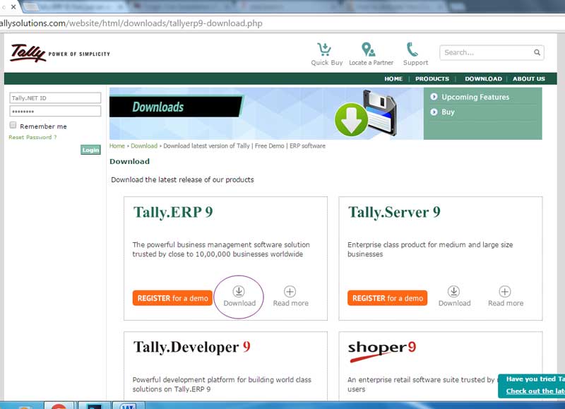 tally erp 9 download solution